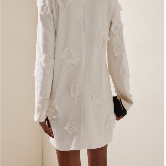 ROTATE Birger Christensen Floral-Appliquéd Sequin Mini Dress size EU 40 NWT - Picture 2 of 5